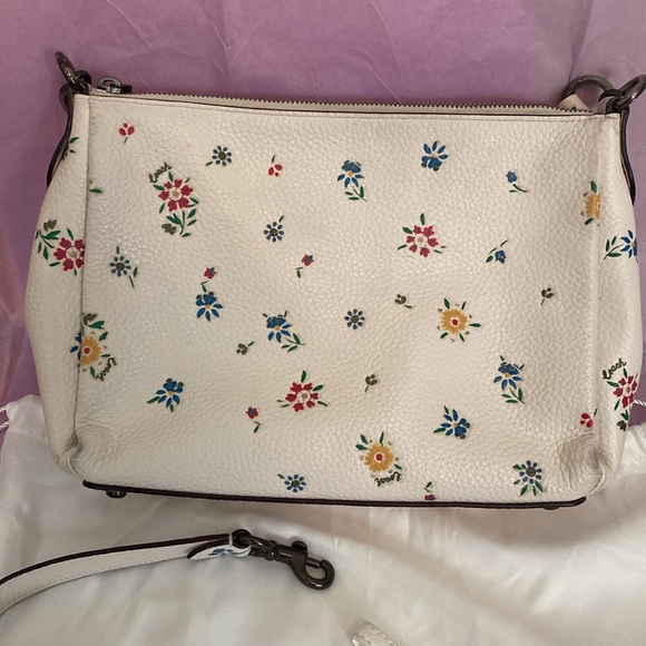 Coach Leather Bag with floral print - Picture 3 of 12